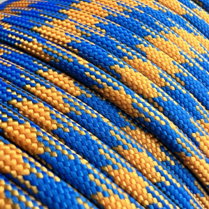 Paracord Type III 550, Blue orange camo #124